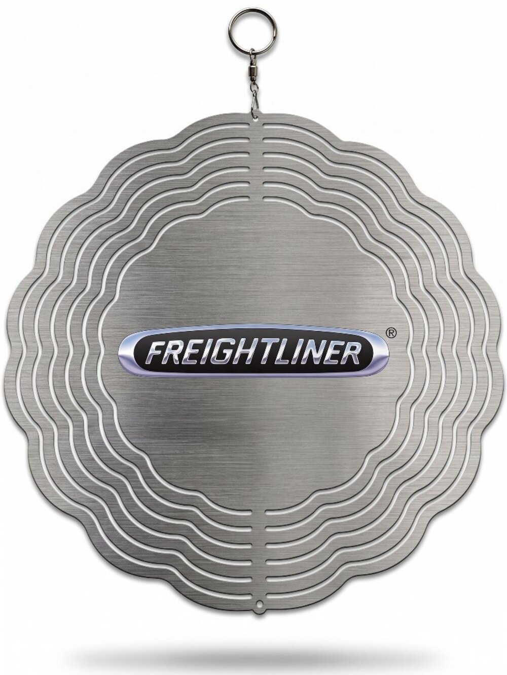 10" Freightliner Truck Logo Kinetic Wind Spinner - Metal Hanging Yard Decor